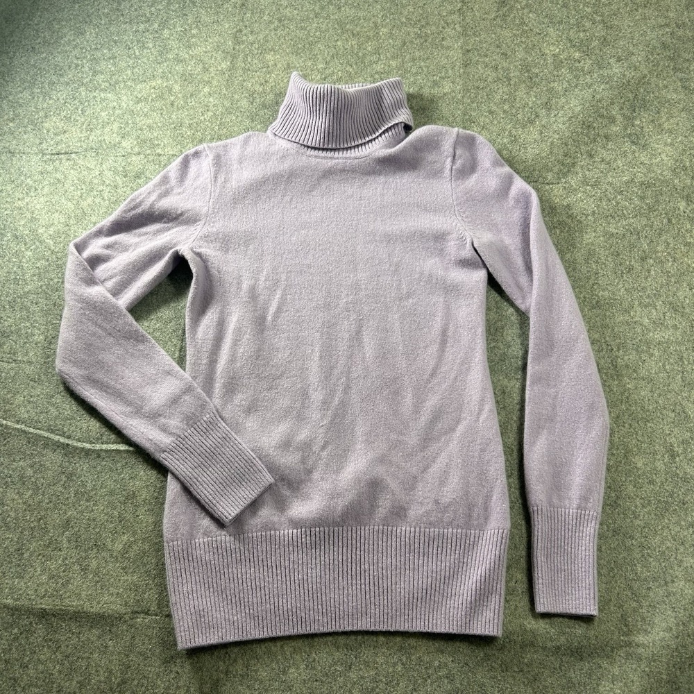 J. Crew Sweater Women's Small 100% Cashmere Turtleneck Lavender Purple Pullover